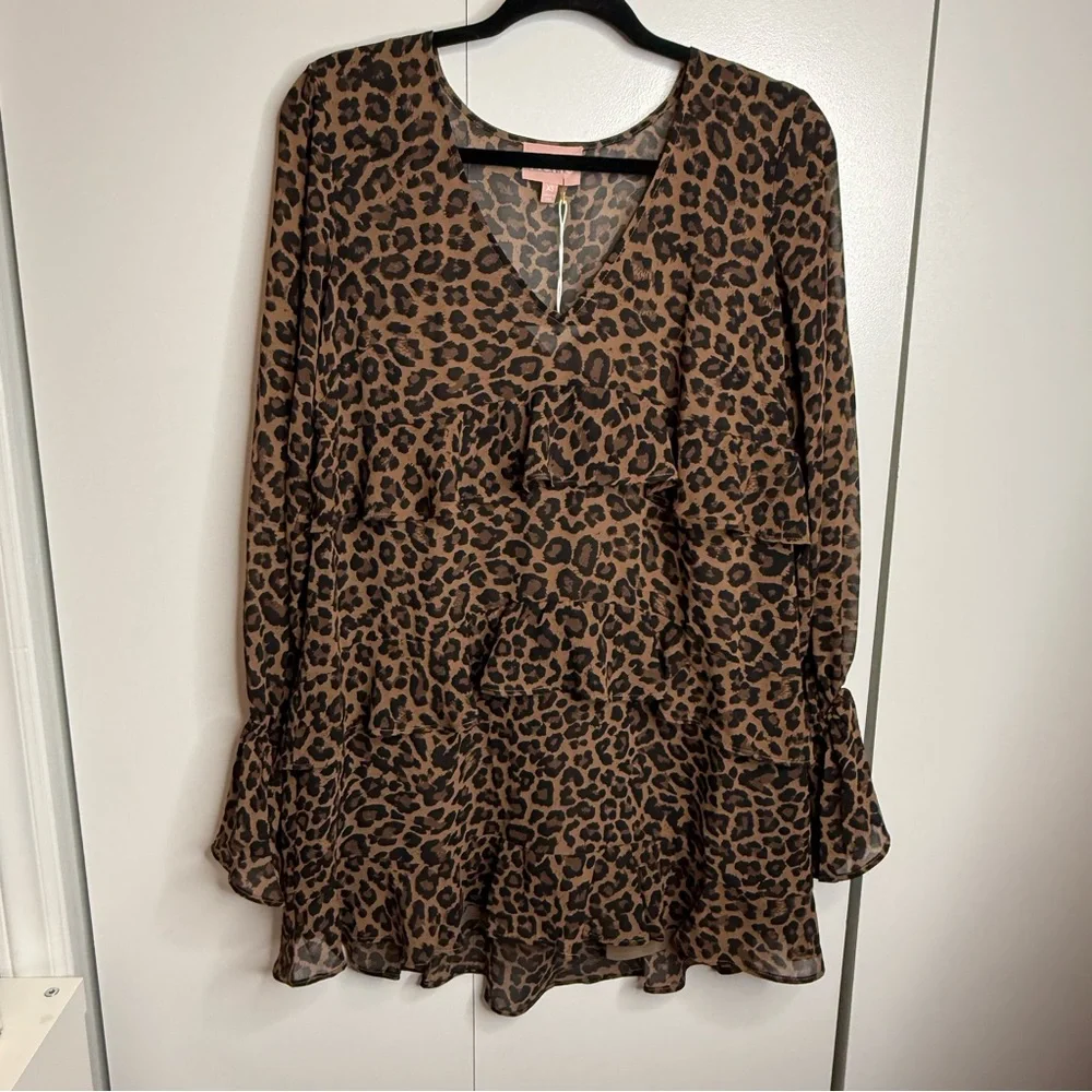 Show Me Your Mumu Fleetwood Mini Dress Cheetah Leopard XS NWT - Picture 3 of 10